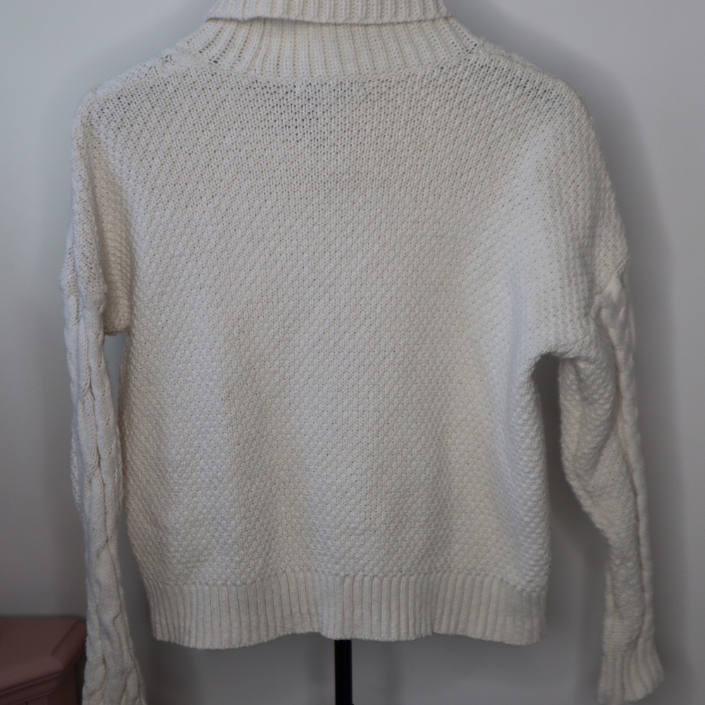 Madewell Knit Cowl Neck Sweater Cream SMALL - Picture 2 of 3